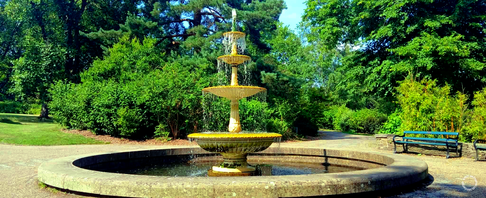 Fonte de Quatro Níveis, Jardins Botânicos Sheffield, Reino Unido - MemóriasSemTempo2026